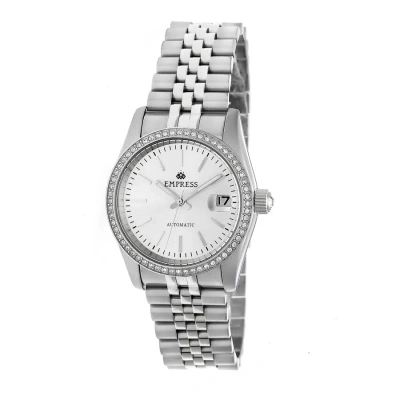 Empress Constance Automatic Crystal Silver Dial Ladies Watch Empem1501