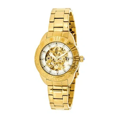 Empress Godiva Automatic Mop Bracelet Watch In Gold