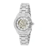 Empress Godiva Automatic Mop Bracelet Watch In Silver