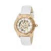 Empress Godiva Automatic Mop Leather-band Watch In White