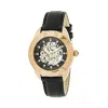Empress Godiva Automatic Mop Leather-band Watch In Black