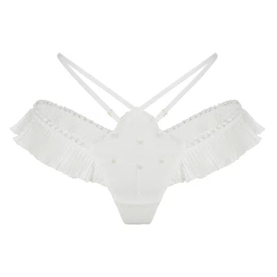 Empress Mimi Women's Ama White String With Pearl Details