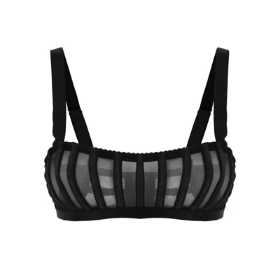 Empress Mimi Women's Between The Lines Black Mesh Bralette