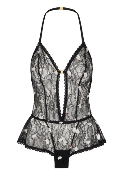 Empress Mimi Women's Black Swan Maidens Bodysuit