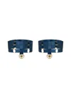 Empress Mimi Women's Gold / Blue Celeste Thigh Garters In Gold/blue