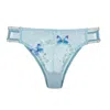 Empress Mimi Women's Madame X Blue Lace Brief With Butterfly Detail In Blue