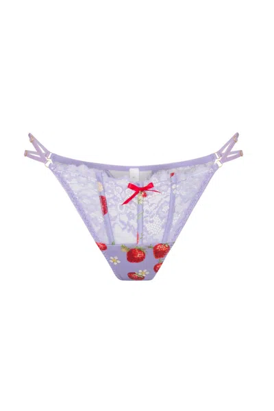 Empress Mimi Women's Pink / Purple Strawberry Fields Cheeky In Pink/purple