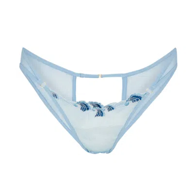 Empress Mimi Women's Siren Song Blue Embroidered Tanga