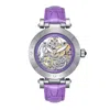 Empress Theodora Automatic Skeleton Leather-band Watch In Brown