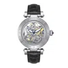 Empress Theodora Automatic Skeleton Leather-band Watch In Metallic