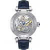 Empress Theodora Automatic Skeleton Leather-band Watch In Blue