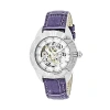 Empress Unisex Adult Purple Leather Strap Watch Empem1105 In Purple
