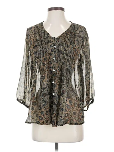 Pre-owned Empyre 3/4 Sleeve Blouse In Gray