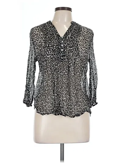 Pre-owned Empyre 3/4 Sleeve Blouse In Silver