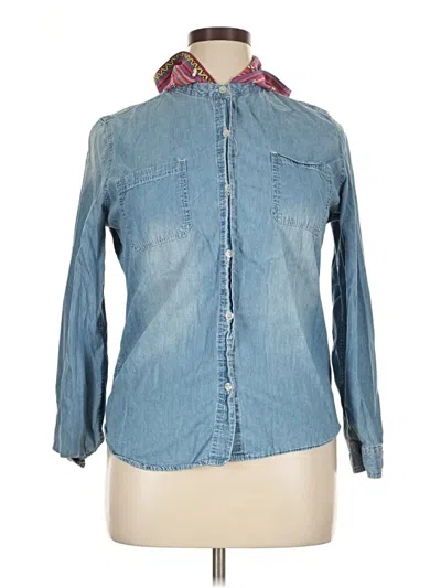 Pre-owned Empyre Long Sleeve Blouse In Blue