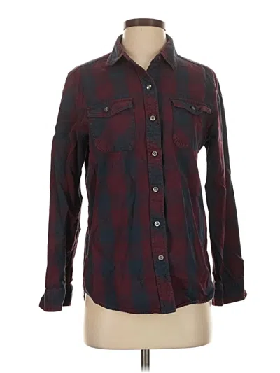 Pre-owned Empyre Long Sleeve Button Down Shirt In Burgundy