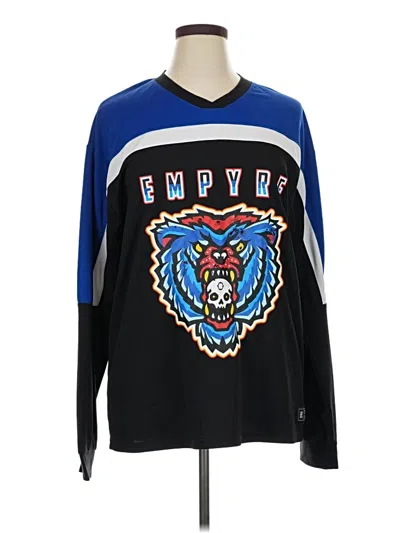 Pre-owned Empyre Long Sleeve Top Blue Crew Neck Tops