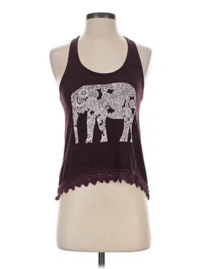Pre-owned Empyre Tank Top Purple Halter Neckline Tops