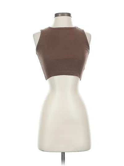 Pre-owned Empyre Tube Top Brown Strapless Neckline Tops