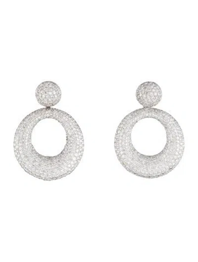 Pre-owned Emsaru 18k 13.10ctw Diamond Convertible Drop Earrings In Multi