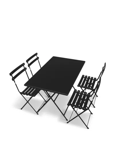 Emu Arc En Ciel Foldable 4-seater Dining Set In Black