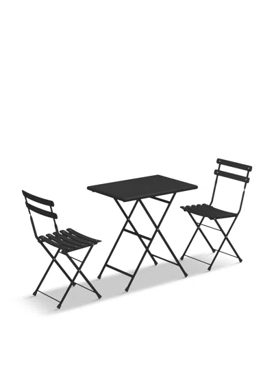 Emu Arc En Ciel Foldable Bistro Set In Black