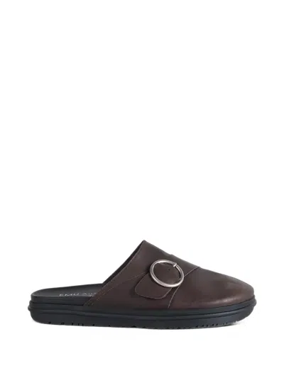 Emu Australia Amber 2.0 Buckle-detail Mules In Brown