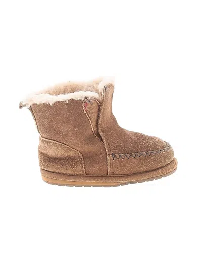 Pre-owned Emu Australia Kids'  Ankle Boots In Tan