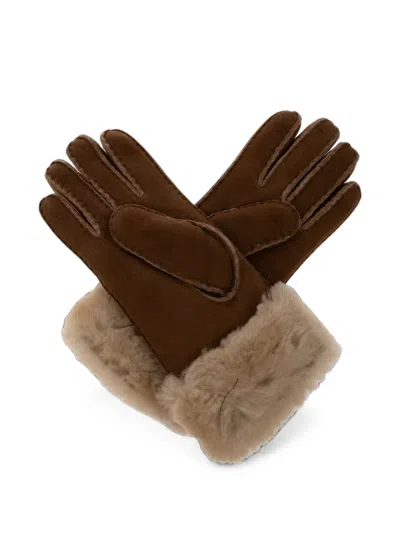 Emu Australia Apollo Bay Sheepskin Gloves In Brown