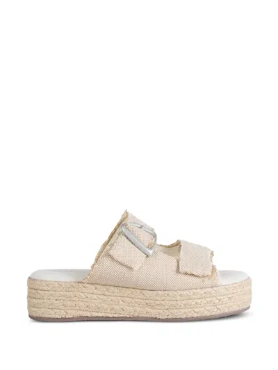 Emu Australia Ayers Frayed Buckle-fastening Sandals In Neutral
