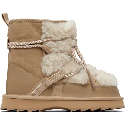 Emu Australia Beige Blurred Teddy Boots In Multi