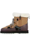 Emu Australia Blurred Lace-up Shearling Boots In Brown