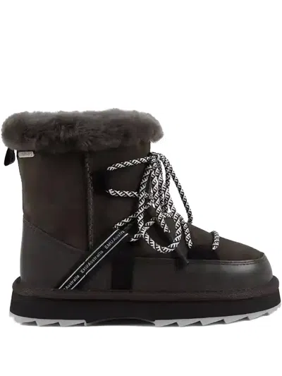 Emu Australia Blurred Lace-up Boots In Brown
