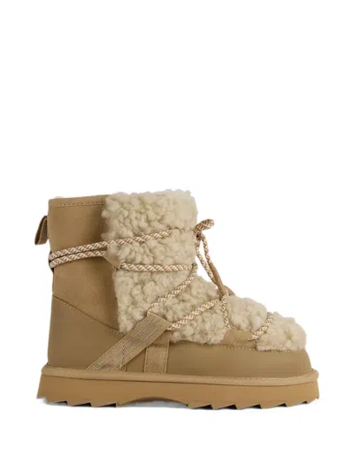 Emu Australia Blurred Teddy Ankle Boots In Neutral