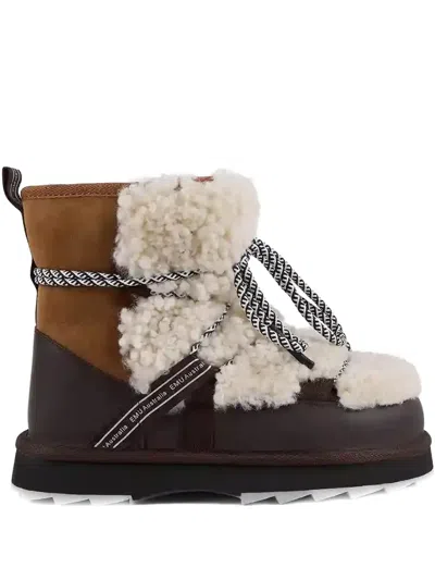 Emu Australia Blurred Teddy-texture Boots In Multi