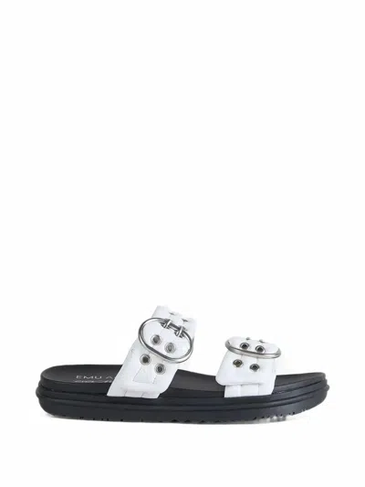 Emu Australia Bondi Buckle 2.0 Eyelet-embellished Slides In Black