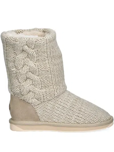 Emu Australia Cable-knit Boots In Neutral