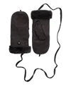 Emu Australia Fur-trim Mittens In Black
