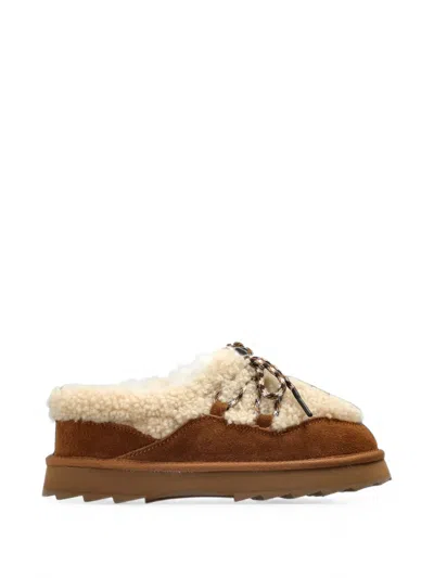 Emu Australia Hayley Shearling-trim Sandals In Brown