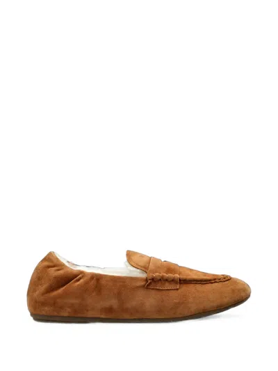Emu Australia Kirra Nest Shearling Ballet Flats In Orange