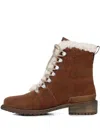 Emu Australia Lace-up Shearling Boots In Brown