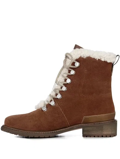 Emu Australia Lace-up Shearling Boots In Brown