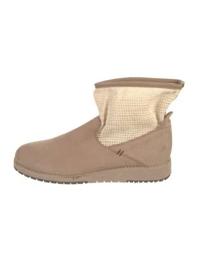 Pre-owned Emu Australia Leather Boots In Neutral