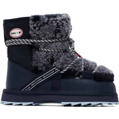Emu Australia ネイビー We Norwegianエディション Blurred Teddy ブーツ In Multi