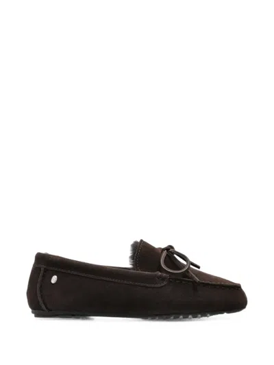 Emu Australia Sandrine Shearling-lined Ballet Flats In Black