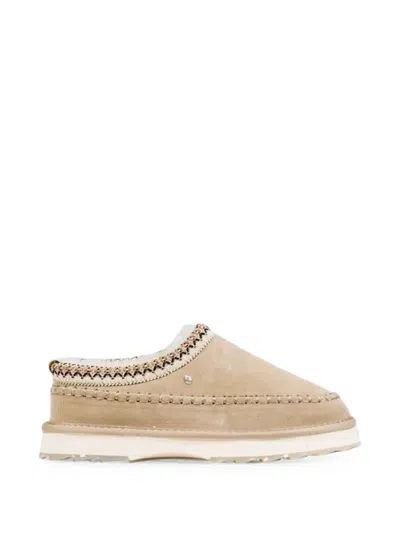 Emu Australia Sharky Adventure Scuff Whipstitch-trim Slippers In Neutral