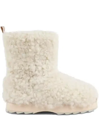 Emu Australia Sharky Lo Stiefel Mit Teddy-struktur In White