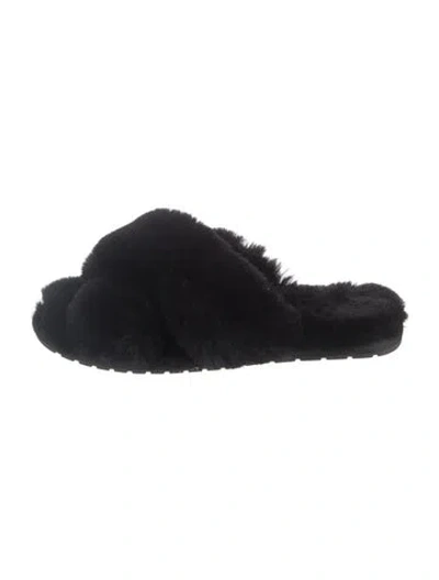 Pre-owned Emu Australia Shearling Slides In Blue