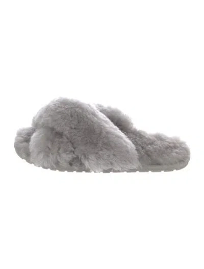 Pre-owned Emu Australia Shearling Slides In Grey
