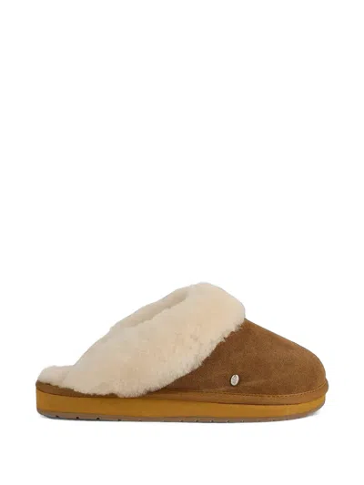Emu Australia Shearling-trim Suede Slippers In Multi